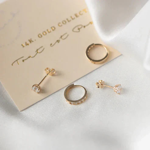 Dara Brillane Stone Earrings Set