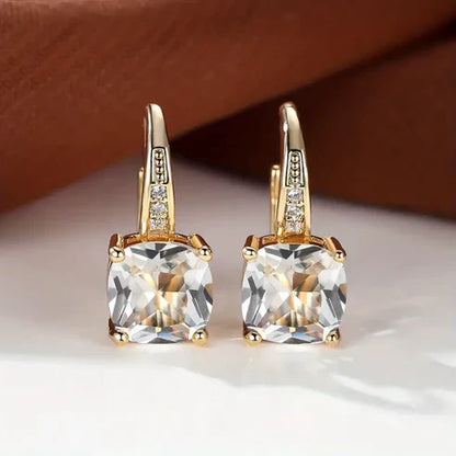 Mystic Sapphire Stone Hoop Earrings